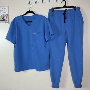 FIGS Royal Blue Technical Scrub Top
